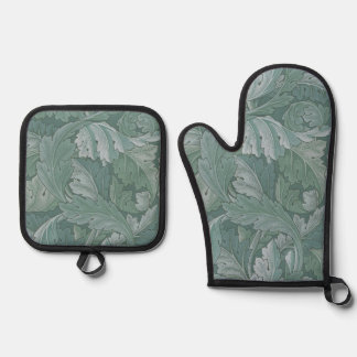 William Morris Acanthus Botanical Harmony Classic Ofenhandschuh & Topflappen-Set
