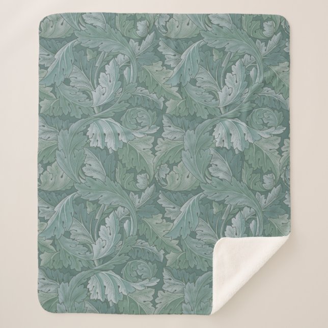 William Morris Acanthus Botanical Harmony Classic Sherpadecke (Vorderseite)