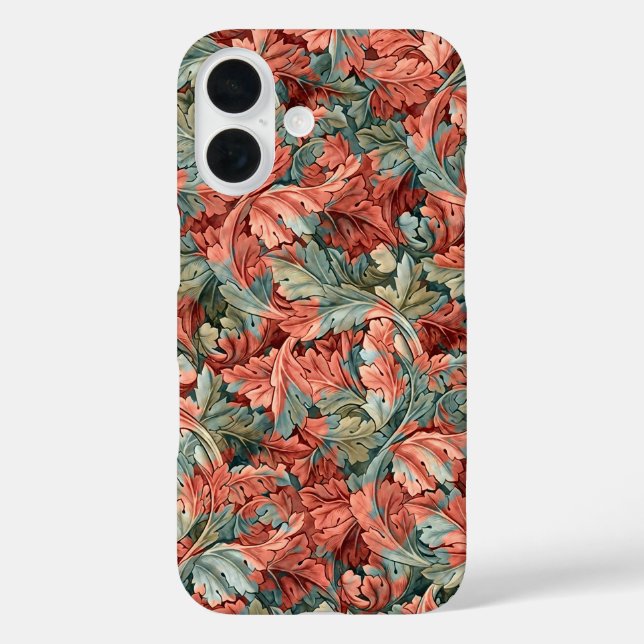 William Morris Acanthus Botanical Red Green Case-Mate iPhone Hülle (Rückseite)