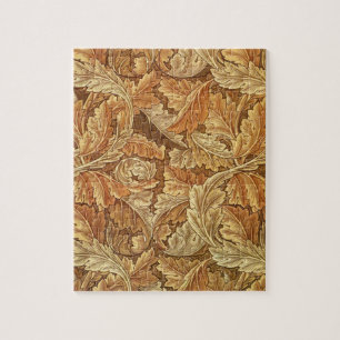 William Morris Acanthus Braun Herbstlaub Puzzle