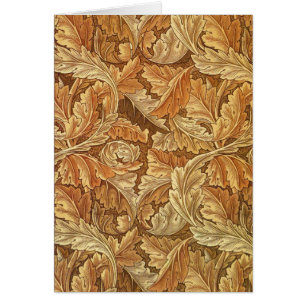 William Morris Acanthus Brown Autumn Leaves