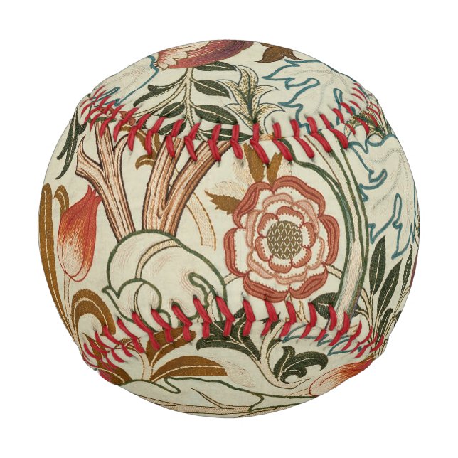 William Morris Acanthus Embroidery Muster Baseball (Vorderseite)