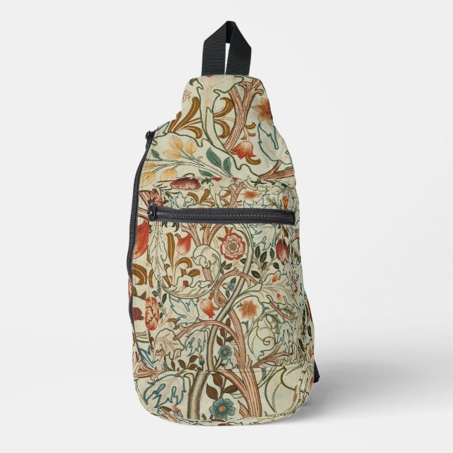 William Morris Acanthus Embroidery Muster Crossbody Bag (Vorderseite)
