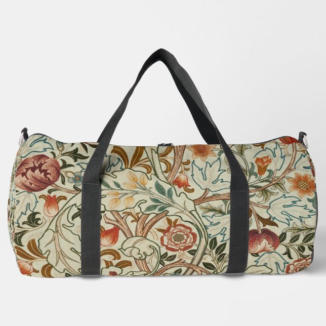 William Morris Acanthus Embroidery Muster Duffle Bag (Vorderseite)