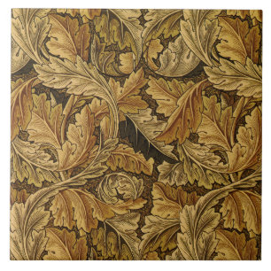 William Morris Acanthus Leaf in Brown Fliese