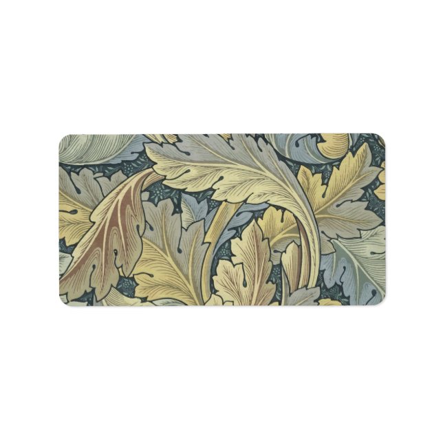 William Morris Acanthus Leaves Floral Art Nouvelle Adressaufkleber (Vorne)