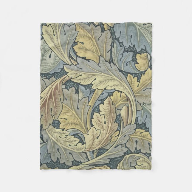 William Morris Acanthus Leaves Floral Art Nouvelle Fleecedecke (Vorderseite)