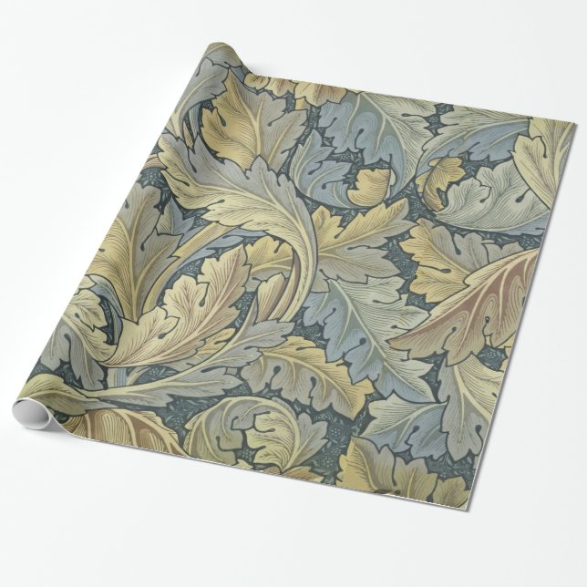 William Morris Acanthus Leaves Floral Art Nouvelle Geschenkpapier (Ungerollt)