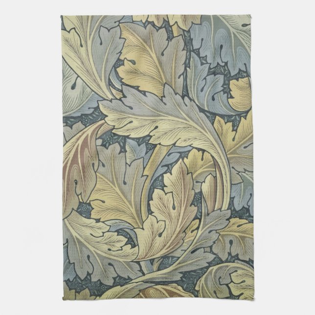 William Morris Acanthus Leaves Floral Art Nouvelle Geschirrtuch (Vertikal)