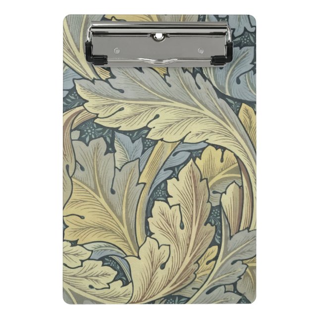William Morris Acanthus Leaves Floral Art Nouvelle Mini Klemmbrett (Vorderseite)
