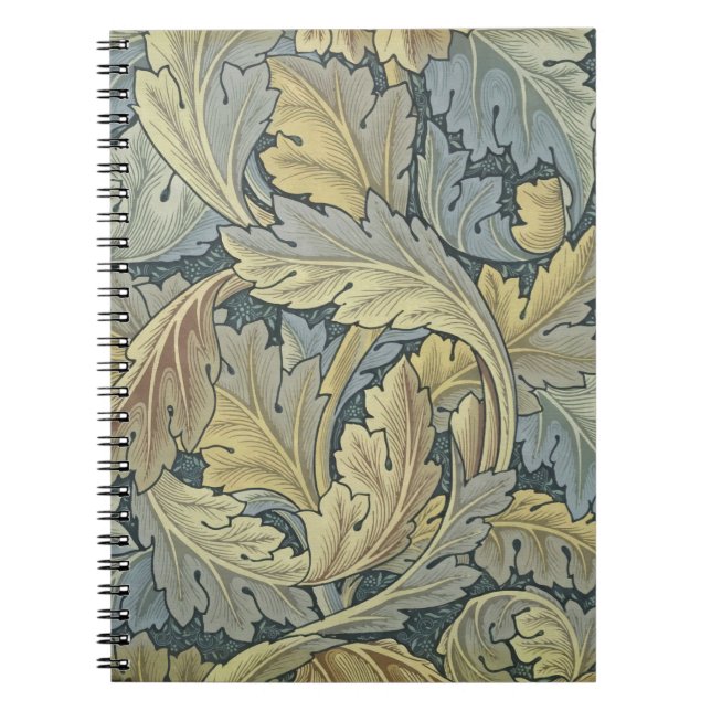 William Morris Acanthus Leaves Floral Art Nouvelle Notizblock (Vorderseite)