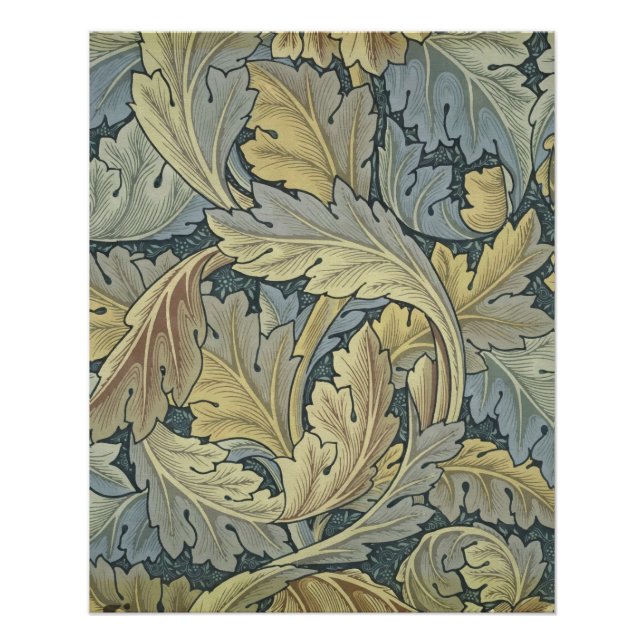 William Morris Acanthus Leaves Floral Art Nouvelle Poster (Vorderseite)