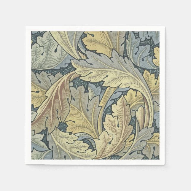 William Morris Acanthus Leaves Floral Art Nouvelle Serviette (Vorderseite)