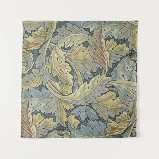 William Morris Acanthus Leaves Floral Art Nouvelle Wandteppich (Vorderseite)