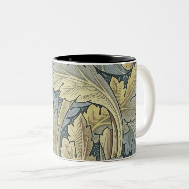 William Morris Acanthus Leaves Floral Art Nouvelle Zweifarbige Tasse (VorderseiteRechts)