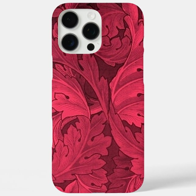 William Morris Acanthus Pattern Red Case-Mate iPhone Hülle (Rückseite)