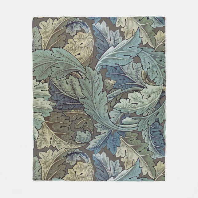 William Morris Acanthus Sage Blume Floral Botanic Fleecedecke (Vorderseite)