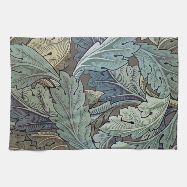 William Morris Acanthus Sage Blume Floral Botanic Geschirrtuch (Horizontal)