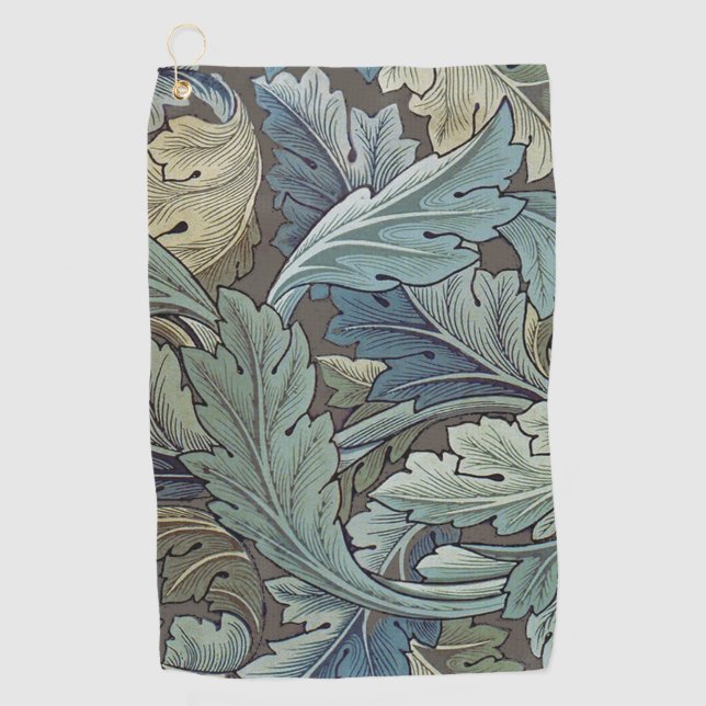 William Morris Acanthus Sage Blume Floral Botanic Golfhandtuch (Vorderseite)