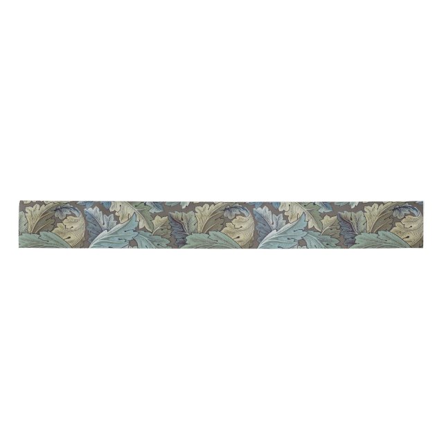 William Morris Acanthus Sage Blume Floral Botanic Satinband (Vorderseite)