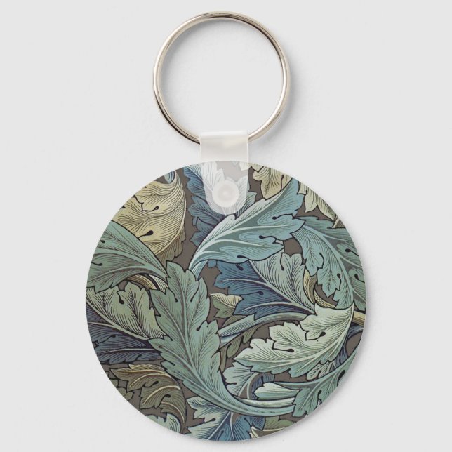 William Morris Acanthus Sage Blume Floral Botanic Schlüsselanhänger (Vorderseite)