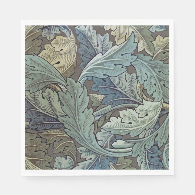 William Morris Acanthus Sage Blume Floral Botanic Serviette (Vorderseite)
