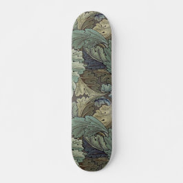 William Morris Acanthus Sage Blume Floral Botanic Skateboard