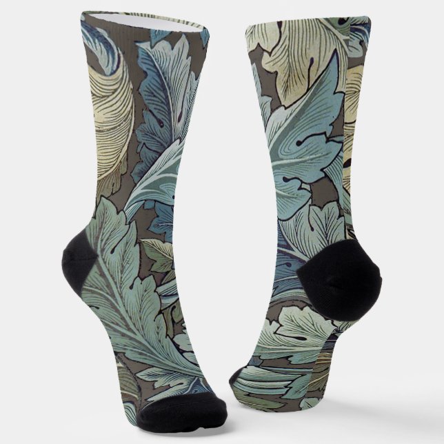 William Morris Acanthus Sage Blume Floral Botanic Socken (Gewinkelt)