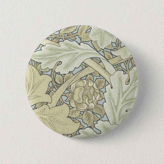 William Morris Acanthus St James Wallpaper Button (Vorderseite)