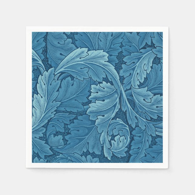 William Morris Acanthus Vintag Blue Serviette (Vorderseite)
