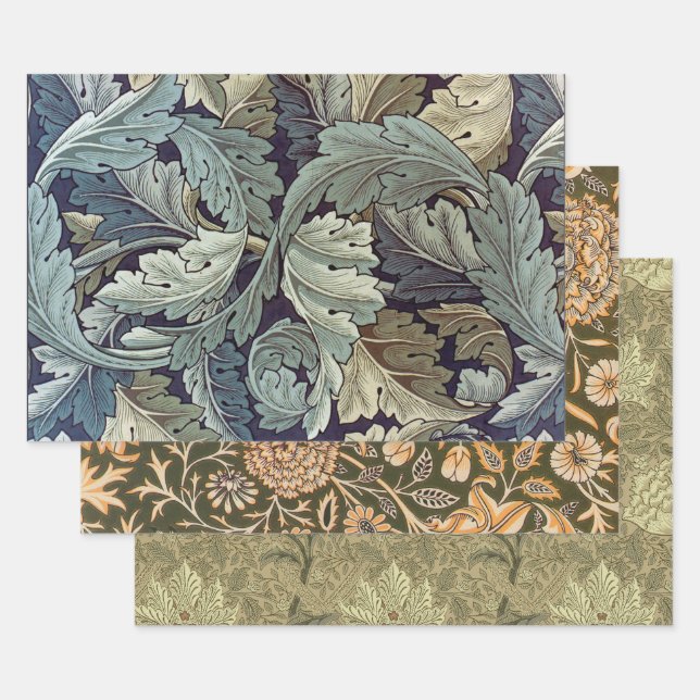 William Morris Acanthus Wallpaper Blätter (Set)