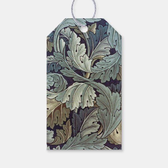 William Morris Acanthus Wallpaper Blätter Geschenkanhänger (Vorderseite)
