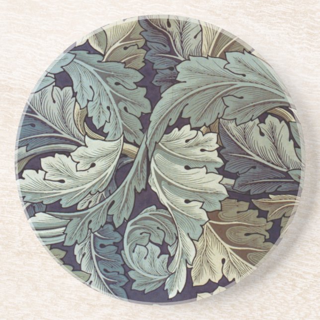William Morris Acanthus Wallpaper Blätter Getränkeuntersetzer (Vorne)
