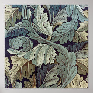William Morris Acanthus Wallpaper Blätter Poster