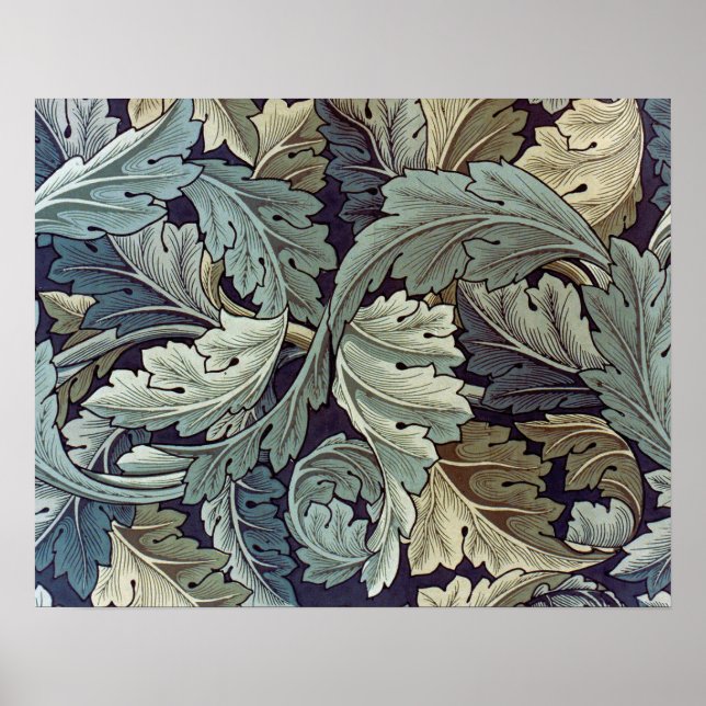 William Morris Acanthus Wallpaper Blätter Poster (Vorne)