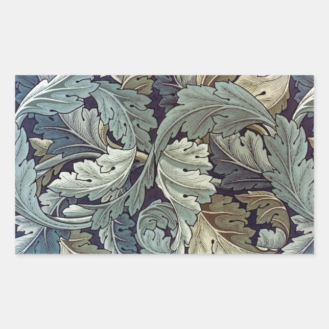 William Morris Acanthus Wallpaper Blätter Rechteckiger Aufkleber (Vorderseite)