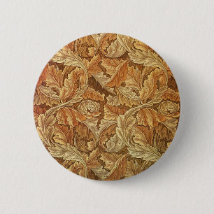 William Morris Akanthus Braun Herbstlaub Button