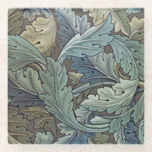 William Morris Akanthus Salbei-Blumen-Blumen- Bota Glasuntersetzer