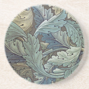 William Morris Akanthus Salbei-Blumen-Blumen Botan Getränkeuntersetzer