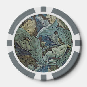 William Morris Akanthus Salbei Blumen Blumen Botan Pokerchips
