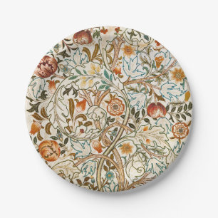 William Morris Akanthus Vintage-Blumenkunst Pappteller