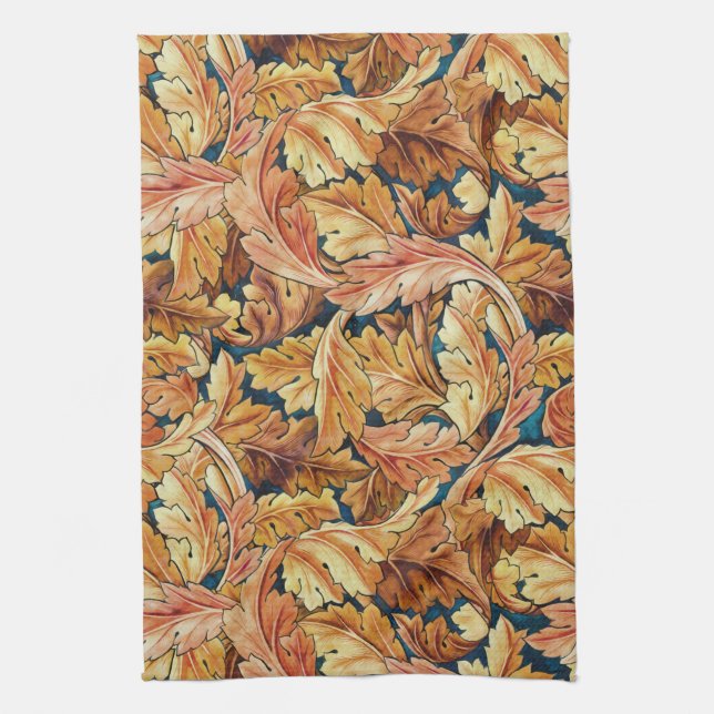 William Morris Akanthusblatt Herbstmuster Geschirrtuch (Vertikal)