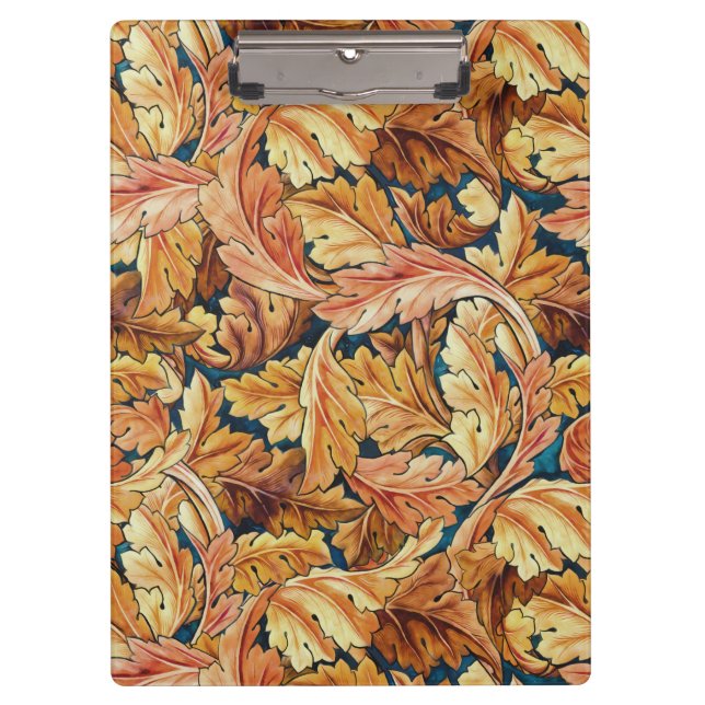 William Morris Akanthusblatt Herbstmuster Klemmbrett (Vorderseite)