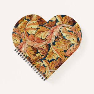 William Morris Akanthusblatt Herbstmuster Notizbuch