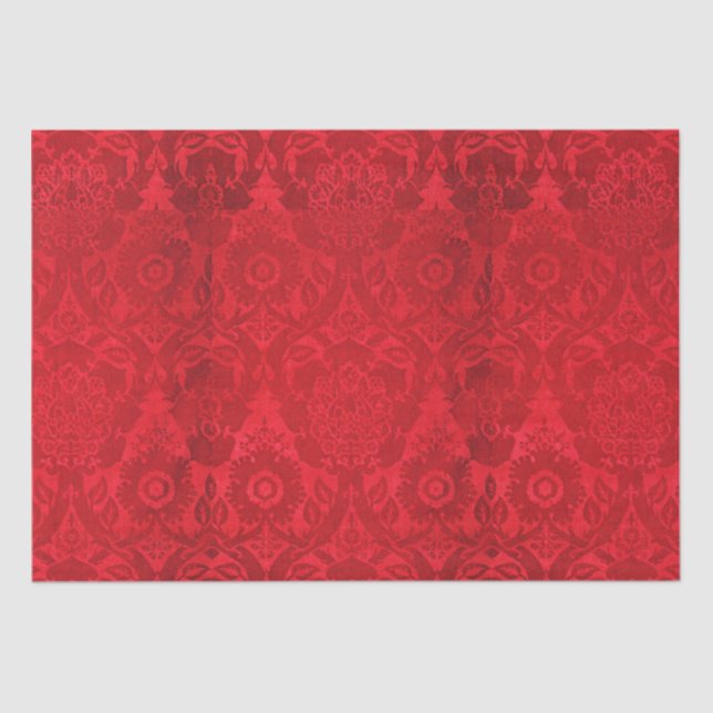 William Morris Akorn mit Prägung aus Seidensamt Seidenpapier (Vorderseite)