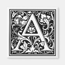 William Morris Alphabet "A" Magnet