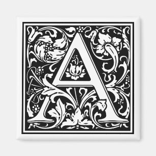 William Morris Alphabet "A" Magnet
