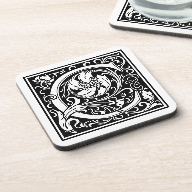 William Morris Alphabet "C" Getränkeuntersetzer (Linke Seite)