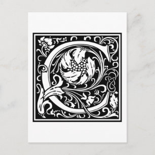 William Morris Alphabet "C" Postkarte