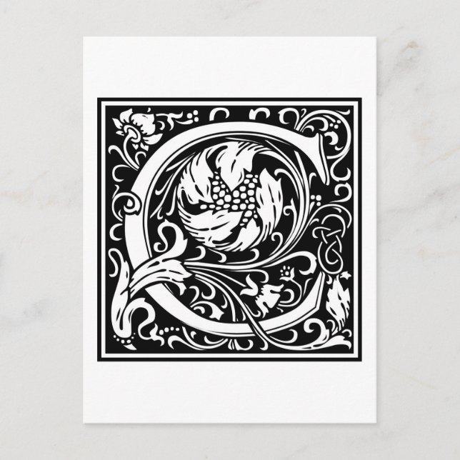 William Morris Alphabet "C" Postkarte (Vorderseite)